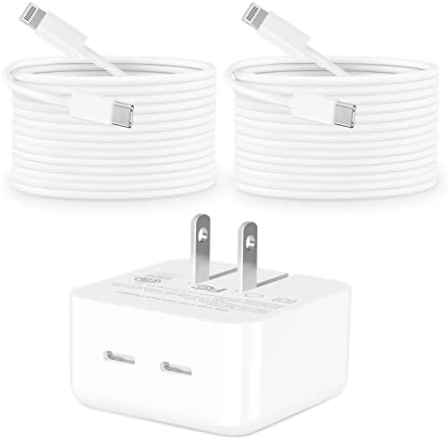 [Apple MFI Certified] iPhone מטען סופר מהיר, Kindtoy 35W PD כפול USB-C GAN SMART POWER POWER PPS מטען עם 2 חבילה